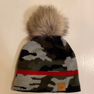 Fleece lined camo winter hat